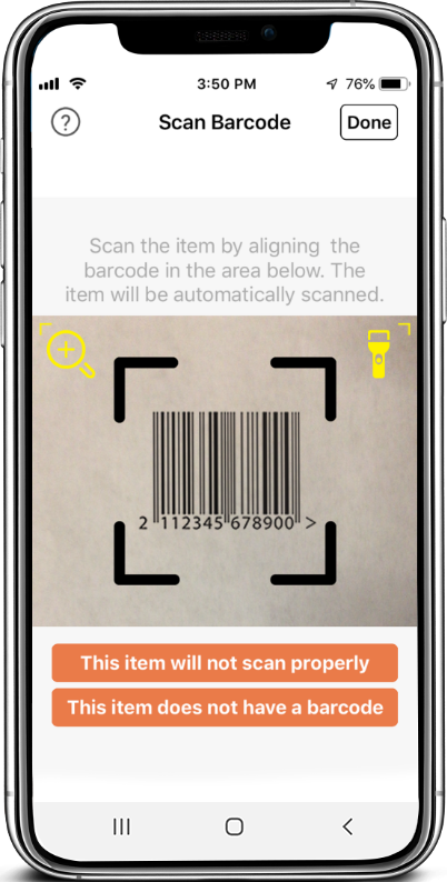 Shopping rewards app barcode scanner